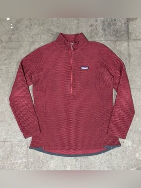 Patagonia R1 Air 1/4 Zip Neck Pullover Fleece Jacket Women L Berry Gorp Running